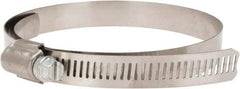 IDEAL TRIDON - SAE Size 64, 3-9/16 to 4-1/2" Diam, Stainless Steel Shielded Worm Drive Clamp - Material Grade 201, Series 613 - Makers Industrial Supply