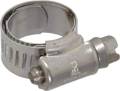 IDEAL TRIDON - SAE Size 6, 1/2 to 7/8" Diam, Stainless Steel Shielded Worm Drive Clamp - Material Grade 301, Series 615 - Makers Industrial Supply