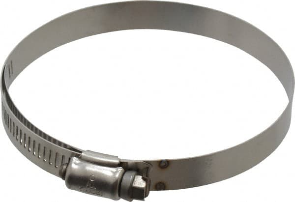 IDEAL TRIDON - SAE Size 56, 3-1/16 to 4" Diam, Stainless Steel Shielded Worm Drive Clamp - Material Grade 301, Series 615 - Makers Industrial Supply