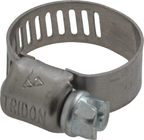 IDEAL TRIDON - SAE Size 5, 5/16 to 11/16" Diam, Stainless Steel Miniature Worm Drive Clamp - 5/16" Wide, Material Grade 301, Series 325 - Makers Industrial Supply