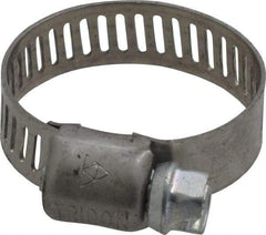 IDEAL TRIDON - SAE Size 8, 7/16 to 1" Diam, Stainless Steel Miniature Worm Drive Clamp - 5/16" Wide, Material Grade 301, Series 325 - Makers Industrial Supply