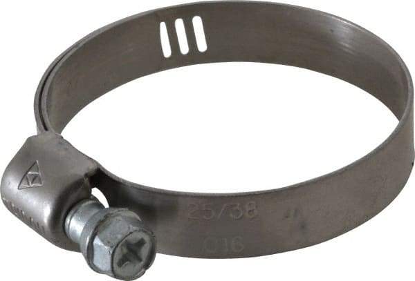 IDEAL TRIDON - SAE Size 16, 11/16 to 1-1/2" Diam, Stainless Steel Miniature Worm Drive Clamp - 5/16" Wide, Material Grade 301, Series 325 - Makers Industrial Supply