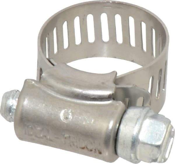 IDEAL TRIDON - SAE Size 6, 3/8 to 7/8" Diam, Carbon Steel Worm Drive Clamp - 1/2" Wide, Series 600 - Makers Industrial Supply