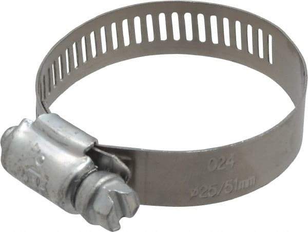 IDEAL TRIDON - SAE Size 24, 1-1/16 to 2" Diam, Carbon Steel Worm Drive Clamp - 1/2" Wide, Series 600 - Makers Industrial Supply