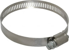 IDEAL TRIDON - SAE Size 44, 2-5/16 to 3-1/4" Diam, Stainless Steel Worm Drive Clamp - 1/2" Wide, Material Grade 201, Series 611 - Makers Industrial Supply