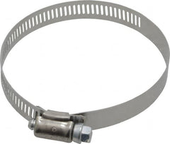 IDEAL TRIDON - SAE Size 48, 2-9/16 to 3-1/2" Diam, Stainless Steel Worm Drive Clamp - 1/2" Wide, Material Grade 201, Series 611 - Makers Industrial Supply