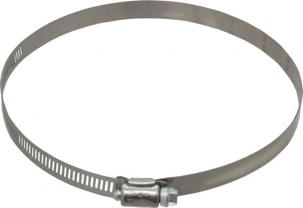 IDEAL TRIDON - SAE Size 96, 4-1/2 to 6-1/2" Diam, Stainless Steel Worm Drive Clamp - 1/2" Wide, Material Grade 201, Series 611 - Makers Industrial Supply