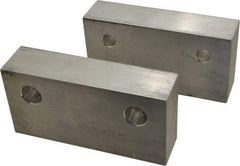 Gibraltar - 6" Wide x 3" High x 1-1/2" Thick, Flat/No Step Vise Jaw - Soft, Aluminum, Fixed Jaw, Compatible with 6" Vises - Makers Industrial Supply