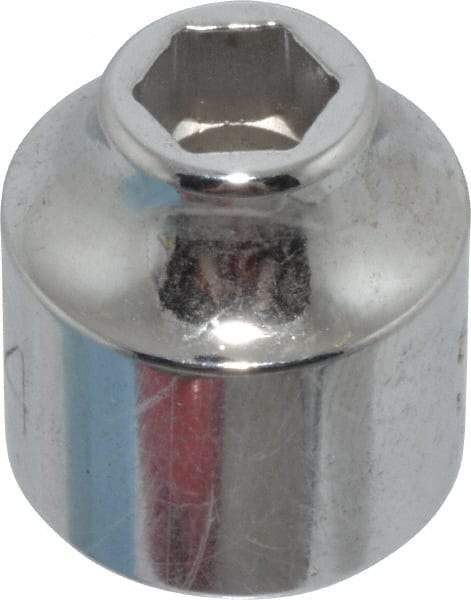 Proto - 1/4", 3/8" Drive, Standard Hand Socket - 6 Points, 13/16" OAL, Chrome Finish - Makers Industrial Supply