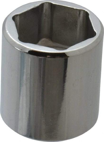 Proto - 5/8", 3/8" Drive, Standard Hand Socket - 6 Points, 15/16" OAL, Chrome Finish - Makers Industrial Supply