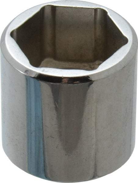 Proto - 11/16", 3/8" Drive, Standard Hand Socket - 6 Points, 15/16" OAL, Chrome Finish - Makers Industrial Supply