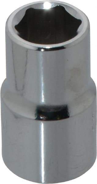 Proto - 1/2" Drive, Standard Hand Socket - 6 Points, 1-1/2" OAL, Chrome Finish - Makers Industrial Supply