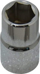 Proto - 1/2" Drive, Standard Hand Socket - 6 Points, 1-1/2" OAL, Chrome Finish - Makers Industrial Supply