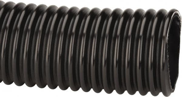 Kuriyama of America - 4" ID x 4.76" OD, 35 Max psi, Full In. Hg, Dry Material Handling & Transfer Hose - Polyurethane, 6" Bend Radius, 100' Coil Length, Black - Makers Industrial Supply