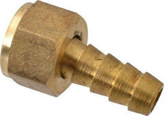 Cerro - 3/8 NPSM Thread Hose Barb x Female Swivel Ball-End Connector - 3/8" ID Hose, Brass - Makers Industrial Supply