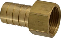 Dixon Valve & Coupling - 3/4 NPSM Thread Hose Barb Gasket Seat x Female NPSM Swivel Connector - 3/4" ID Hose, Brass - Makers Industrial Supply