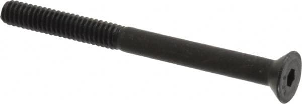 Value Collection - 1/4-20 UNC Hex Socket Drive, 82° Flat Screw - Alloy Steel, Black Oxide Finish, Partially Threaded, 3" OAL - Makers Industrial Supply