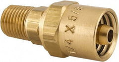 Dixon Valve & Coupling - 1/4 NPTF, Reusable Hose Male Fitting - 1/4" Hose ID x 5/8" Hose OD - Makers Industrial Supply