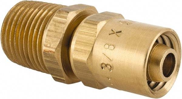 Dixon Valve & Coupling - 1/2 NPTF, Reusable Hose Male Fitting - 3/8" Hose ID x 5/8" Hose OD - Makers Industrial Supply