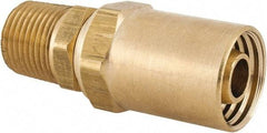 Dixon Valve & Coupling - 1/2 NPTF, Reusable Hose Male Fitting - 1/2" Hose ID x 7/8" Hose OD - Makers Industrial Supply