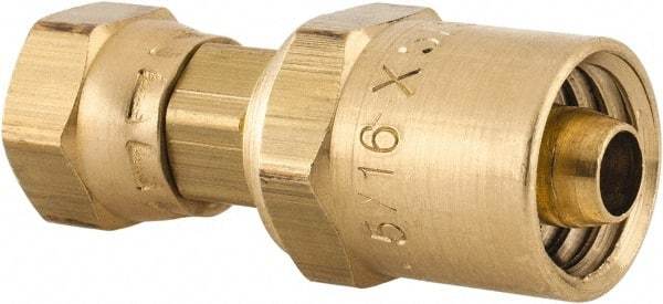 Dixon Valve & Coupling - 1/4 NPSM, Reusable Hose Female Swivel Fitting - 5/16" Hose ID x 5/8" Hose OD - Makers Industrial Supply