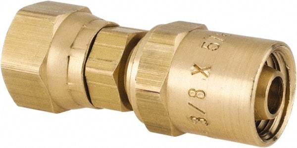 Dixon Valve & Coupling - 3/8 NPSM, Reusable Hose Female Swivel Fitting - 3/8" Hose ID x 5/8" Hose OD - Makers Industrial Supply