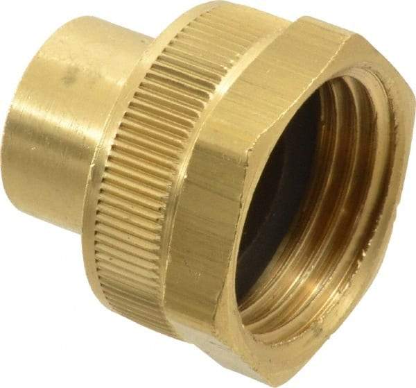 Dixon Valve & Coupling - 1/4 NPTF & 3/4 NH Garden Hose Fitting - Brass, Female Hose to Female Pipe Connector - Makers Industrial Supply