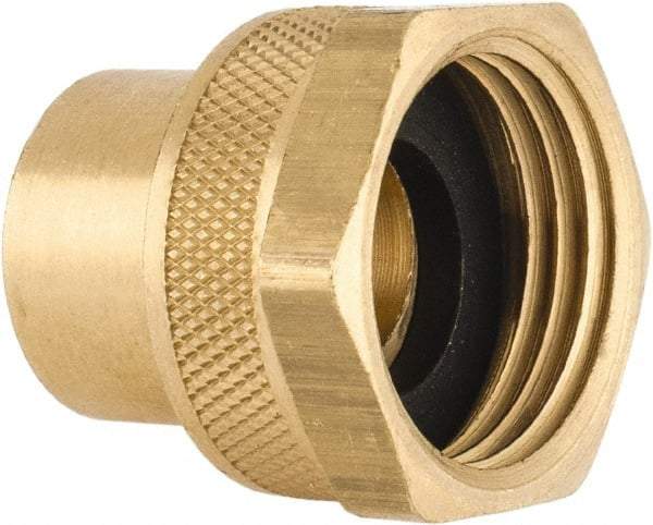 Dixon Valve & Coupling - 3/8 NPTF & 3/4 NH Garden Hose Fitting - Brass, Female Hose to Female Pipe Connector - Makers Industrial Supply