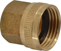 Cerro - 1/2 FPT & 3/4 FGHT Garden Hose Fitting - Brass, Female Hose to Female Pipe Swivel Connector - Makers Industrial Supply