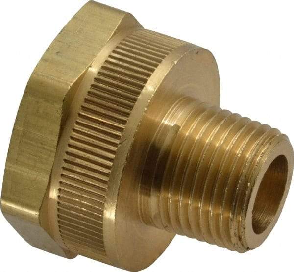 Dixon Valve & Coupling - 3/8 NPTF & 3/4 NH Garden Hose Fitting - Brass, Female Hose to Male Pipe Connector - Makers Industrial Supply