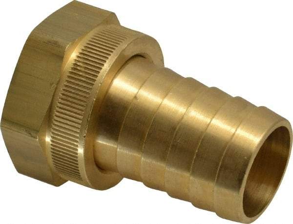 Dixon Valve & Coupling - 1 NH Garden Hose Fitting - Brass, Standard Shank Female Swivel Connector - Makers Industrial Supply