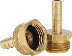 Dixon Valve & Coupling - 3/4 NH Garden Hose Fitting - Brass, Standard Shank Male/Female Set Connector - Makers Industrial Supply