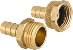 Dixon Valve & Coupling - 3/4 NH Garden Hose Fitting - Brass, Short Shank Male/Female Set Connector - Makers Industrial Supply