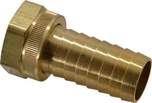 Dixon Valve & Coupling - 1 NH Garden Hose Fitting - Brass, Long Shank Female Swivel Connector - Makers Industrial Supply