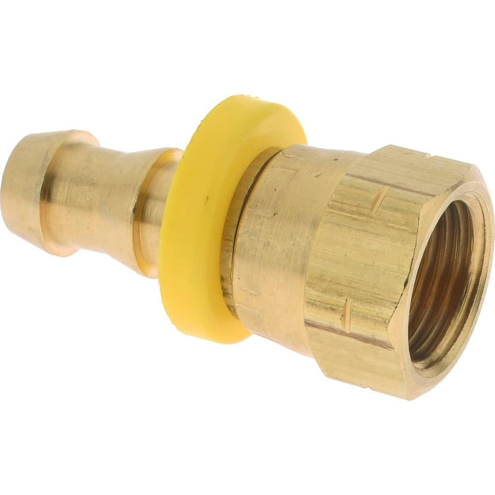 CerroBrass - 3/8" ID 5/8 UNF Barbed Push On Female Connector - Makers Industrial Supply