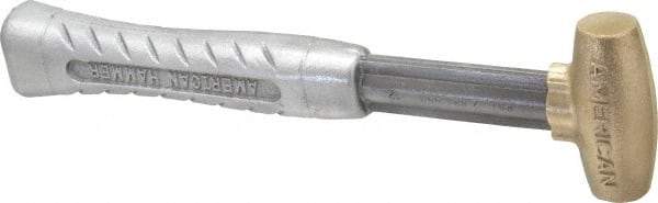 American Hammer - 1 Lb Head 1" Face Brass Head Hammer - 11-1/2" OAL, Aluminum Handle - Makers Industrial Supply