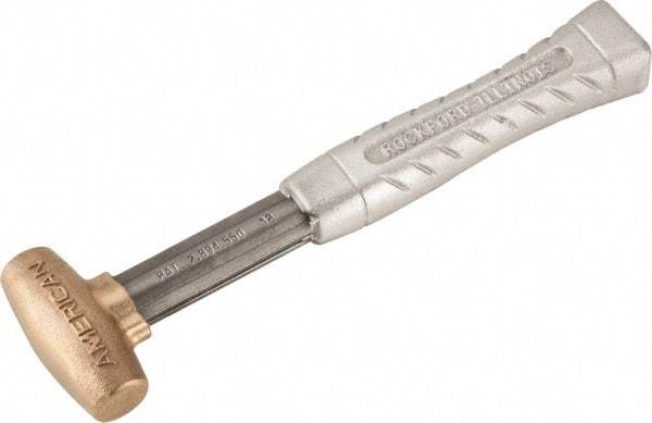 American Hammer - 1 Lb Head 1" Face Bronze Head Hammer - 11-1/2" OAL, Aluminum Handle - Makers Industrial Supply