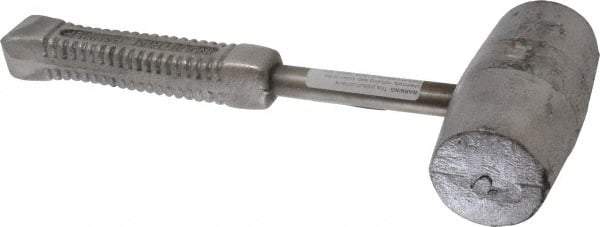 American Hammer - 10 Lb Head 2-1/2" Face Lead Alloy Nonmarring Lead Hammer - 13-1/2" OAL, Aluminum Handle - Makers Industrial Supply