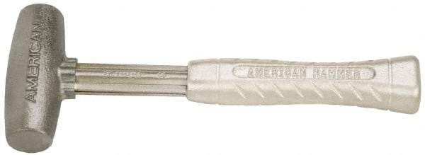 American Hammer - 4 Lb Head 1-3/4" Face Zinc Aluminum Alloy Nonmarring Hammer - 11-1/2" OAL, Aluminum Handle - Makers Industrial Supply