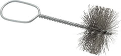 Schaefer Brush - 2-1/4 Inch Actual Brush Diameter, 2 Inch Inside Diameter, Carbon Steel, Plumbing, Hand Fitting and Cleaning Brush - 2-1/8 Refrigeration Outside Diameter, 1 Inch Brush Length, 15/16 Inch Trim Length, 0.01 Wire, Oval Formed Wire Handle - Makers Industrial Supply