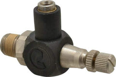 Norgren - 5/32" Tube Inlet x 1/8" NPT Outlet Flow Control Valve - 0 to 150 psi & Plated Brass Material - Makers Industrial Supply