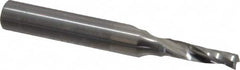 Onsrud - 5/32" Cutting Diam x 9/16" Length of Cut, 1 Flute, Upcut Spiral Router Bit - Uncoated, Right Hand Cut, Solid Carbide, 2" OAL x 1/4" Shank Diam, Single Edge, 21° Helix Angle - Makers Industrial Supply