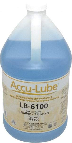 Accu-Lube - Accu-Lube LB-6100, 1 Gal Bottle Cutting & Sawing Fluid - Natural Ingredients, For Cutting, Drilling, Grinding, Milling, Punching, Stamping, Tapping - Makers Industrial Supply