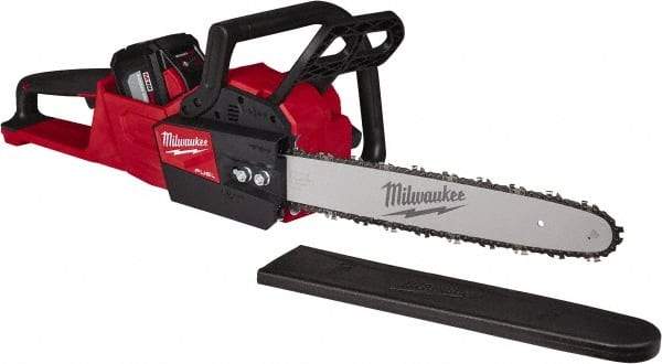 Milwaukee Tool - 18 Volt, Battery Powered Chainsaw - 16" Guide Bar Length, 6,600 RPM, 3/8" Chain Pitch, 0.043" Chain Gauge - Makers Industrial Supply