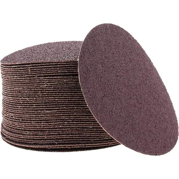 Camel Grinding Wheels - 5" Diam, 40 Grit Aluminum Oxide Adhesive PSA Disc - Coarse Grade, Gold, C Weighted Backing, Flexible - Makers Industrial Supply