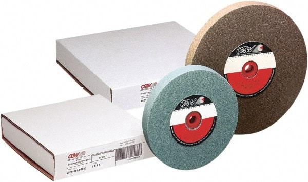 CGW Abrasives - 24 Grit Aluminum Oxide Bench & Pedestal Grinding Wheel - 8" Diam x 1-1/4" Hole x 1" Thick, 3600 Max RPM, Vitrified Bond - Makers Industrial Supply