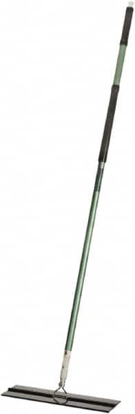 Ability One - 55" Long x 6" Wide Microfiber Dust Flat Mop - Hook & Loop, Green, Looped Head, Launderable - Makers Industrial Supply