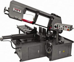 Jet - 12 x 23-1/2" Max Capacity, Semi-Automatic Step Pulley Horizontal Bandsaw - 50 to 297 SFPM Blade Speed, 230/460 Volts, 60°, 3 hp, 3 Phase - Makers Industrial Supply