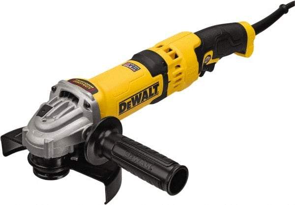 DeWALT - 4-1/2, 5 & 6" Wheel Diam, 9,000 RPM, Corded Angle & Disc Grinder - 5/8-11 Spindle, 120 Volts, 13 Amps - Makers Industrial Supply