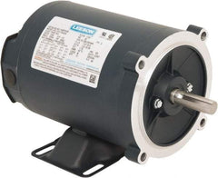 Leeson - 1/2 Max hp, 1,800 Max RPM, Electric AC DC Motor - 230/460 V Input, Three Phase, S56C Frame, C-Face with Base Mount, TENV Enclosure - Makers Industrial Supply